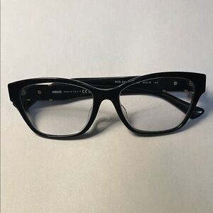 Prescription Lenses Versace Black Cat-Eye Acetate Glasses